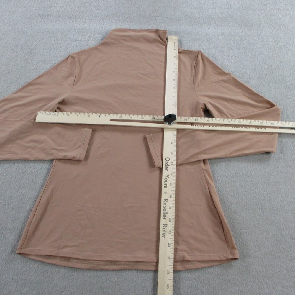 SKIMS Fits Everybody Turtleneck Top Womens Large Sienna Brown Long Sleeve NWT - Picture 6 of 9